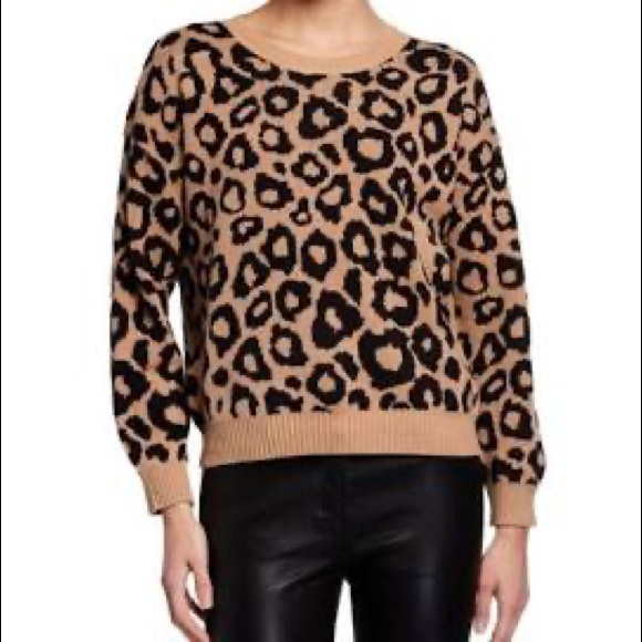NWT BCBG Leopard Soft Sweater, XS. - Picture 2 of 7